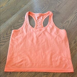 Lululemon Athletica Orange Pink Crop Tank Top